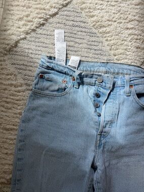 Levi's Light Blue High-Rise Button-Fly Jeans